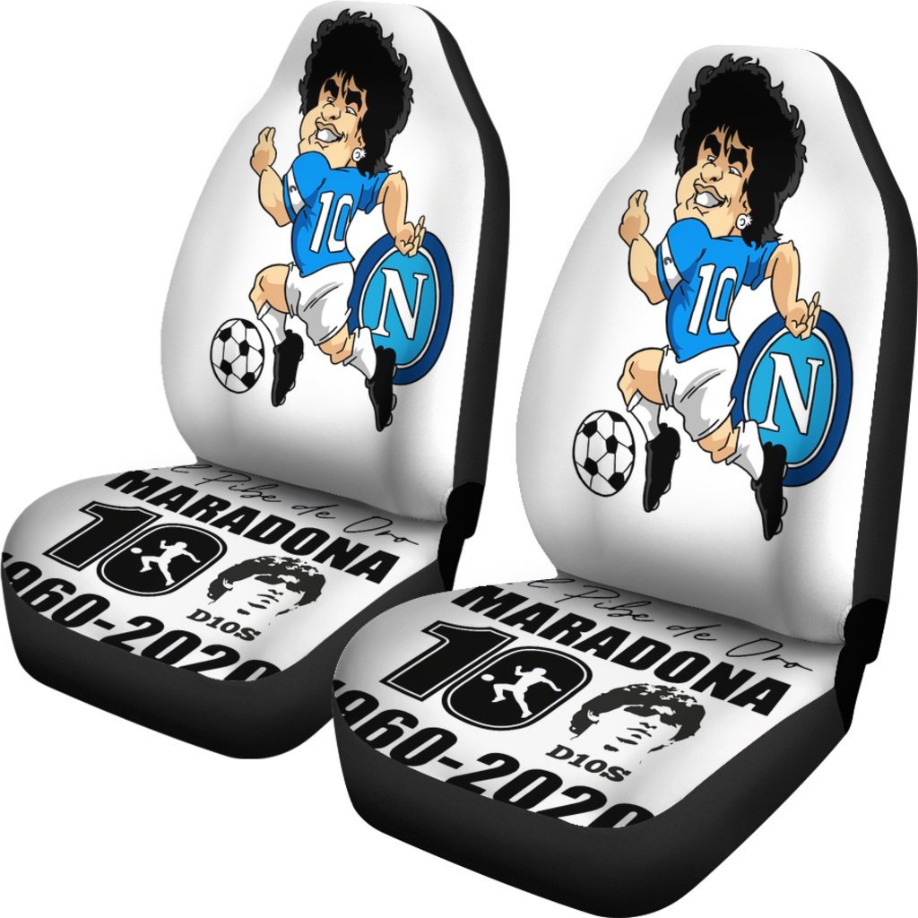 Funny Napoli Diego Armando Maradona 10 Rip 1969 2022 Car Seat Covers Gift For Fooball