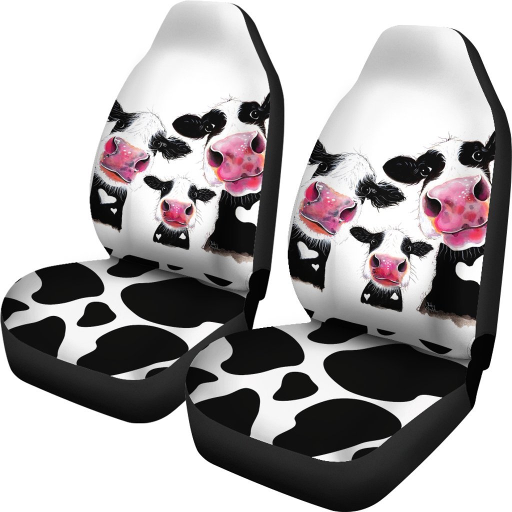 Funny Painting Cow Print Car Seat