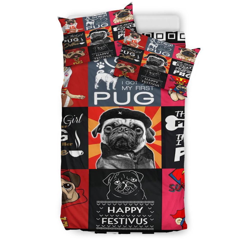 Funny Pug Bedding Duvet Cover And Pillowcase Set