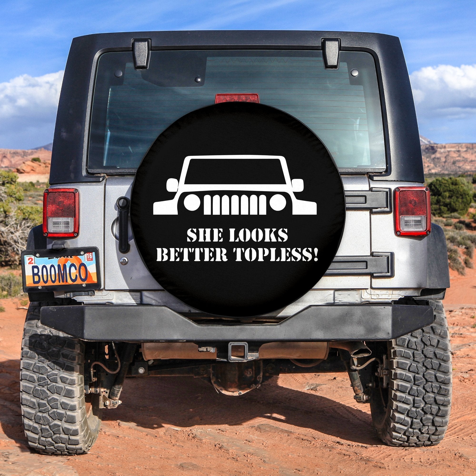 Funny She Look Better Topless Spare Tire Cover Gift For Campers
