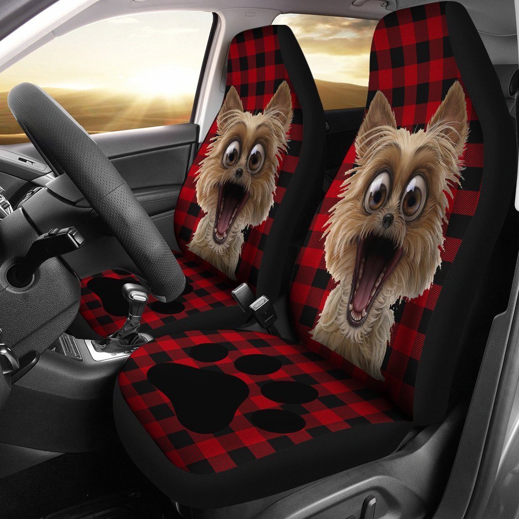 Funny Yorkshire Terrier Puppy Car Seat Covers