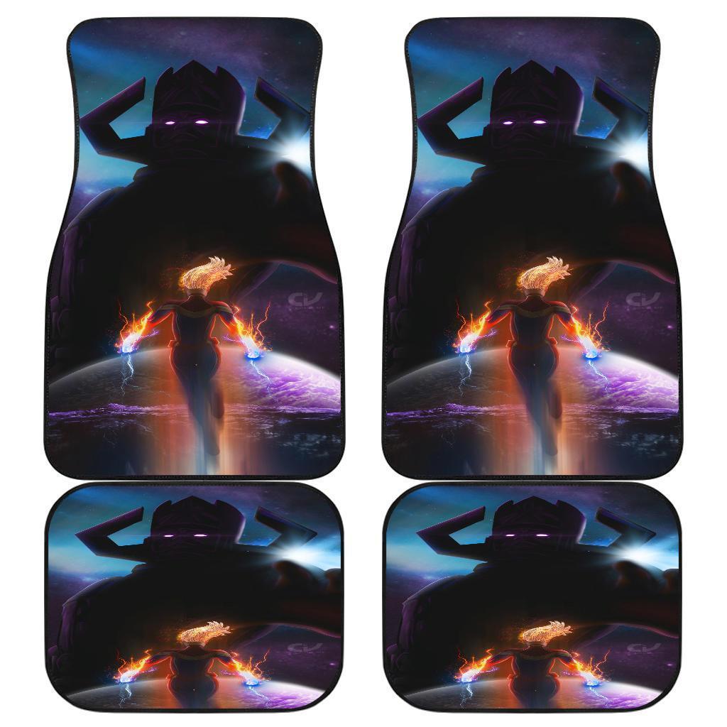 Galactus Vs Captain On The Galaxy Car Floor Mats