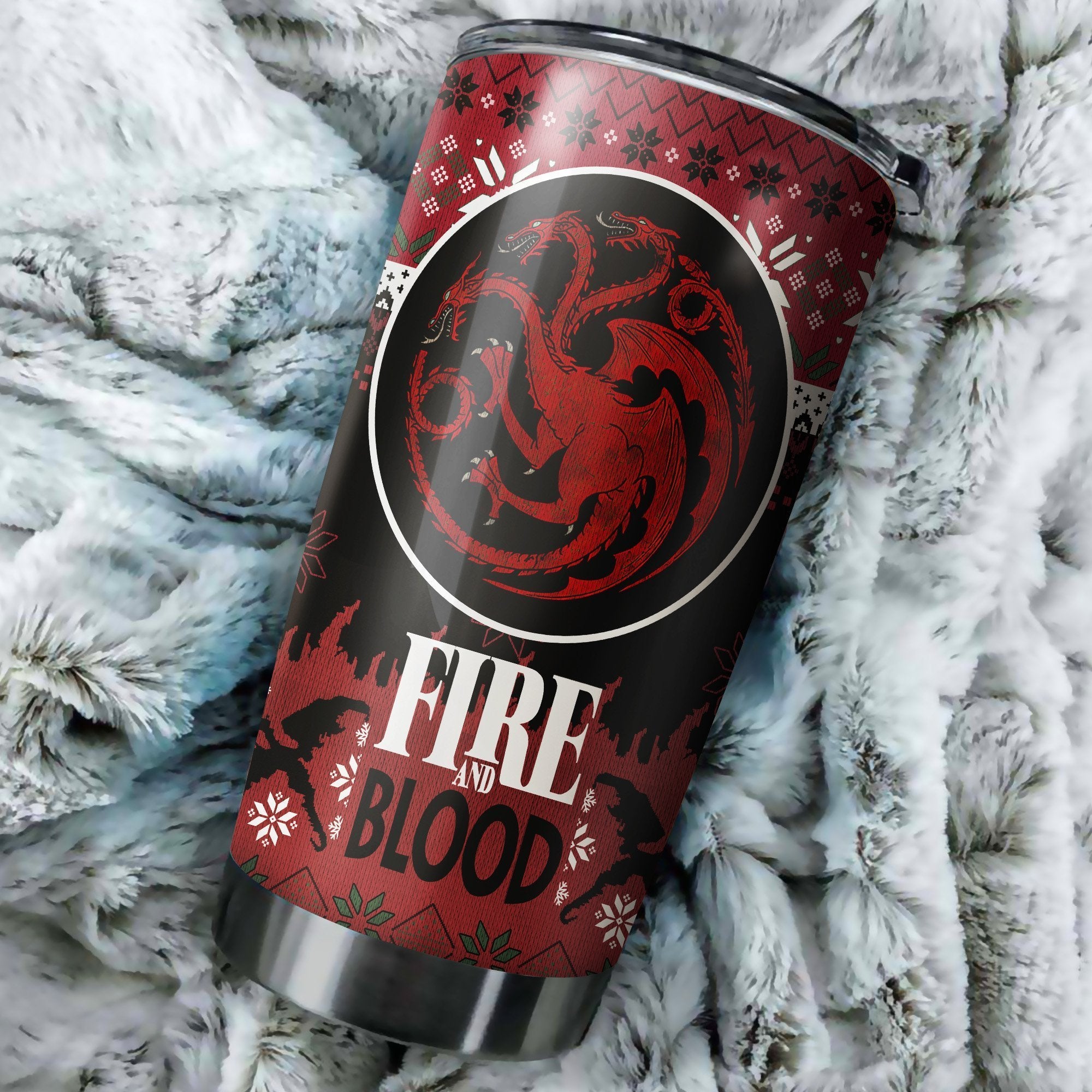 Game Of Thrones Targaryen Christmas Tumbler Perfect Birthday Best Gift Stainless Traveling Mugs 2021