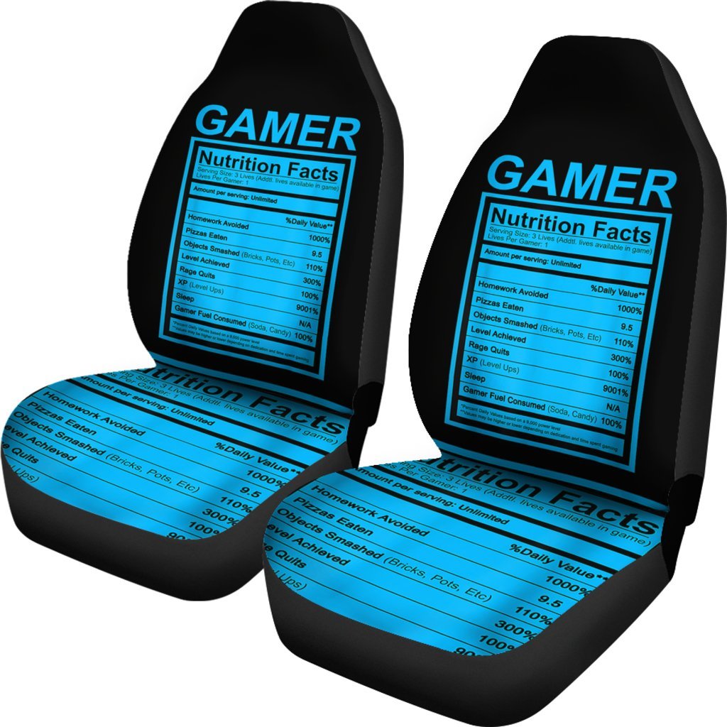 Gamer Nutrition Facts Car Seat Covers