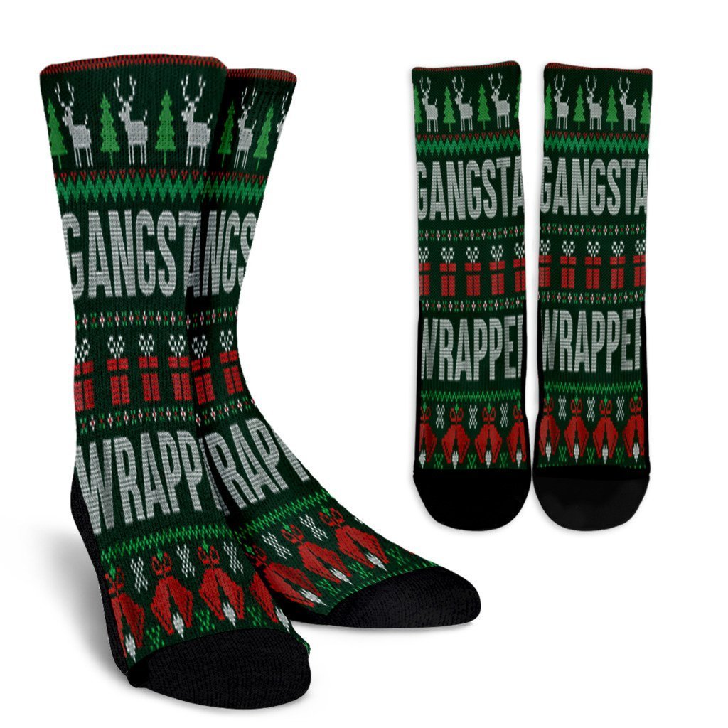 Gangsta Wrapper Ugly Sweater Christmas Noel Socks Perfect Christmas Gift