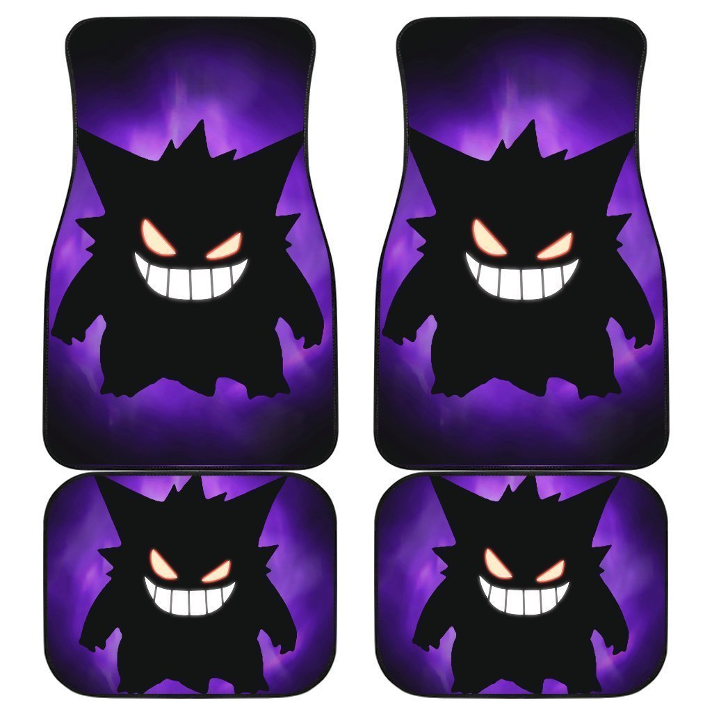 Gengar Pokemon Anime In Black Theme Car Floor Mats