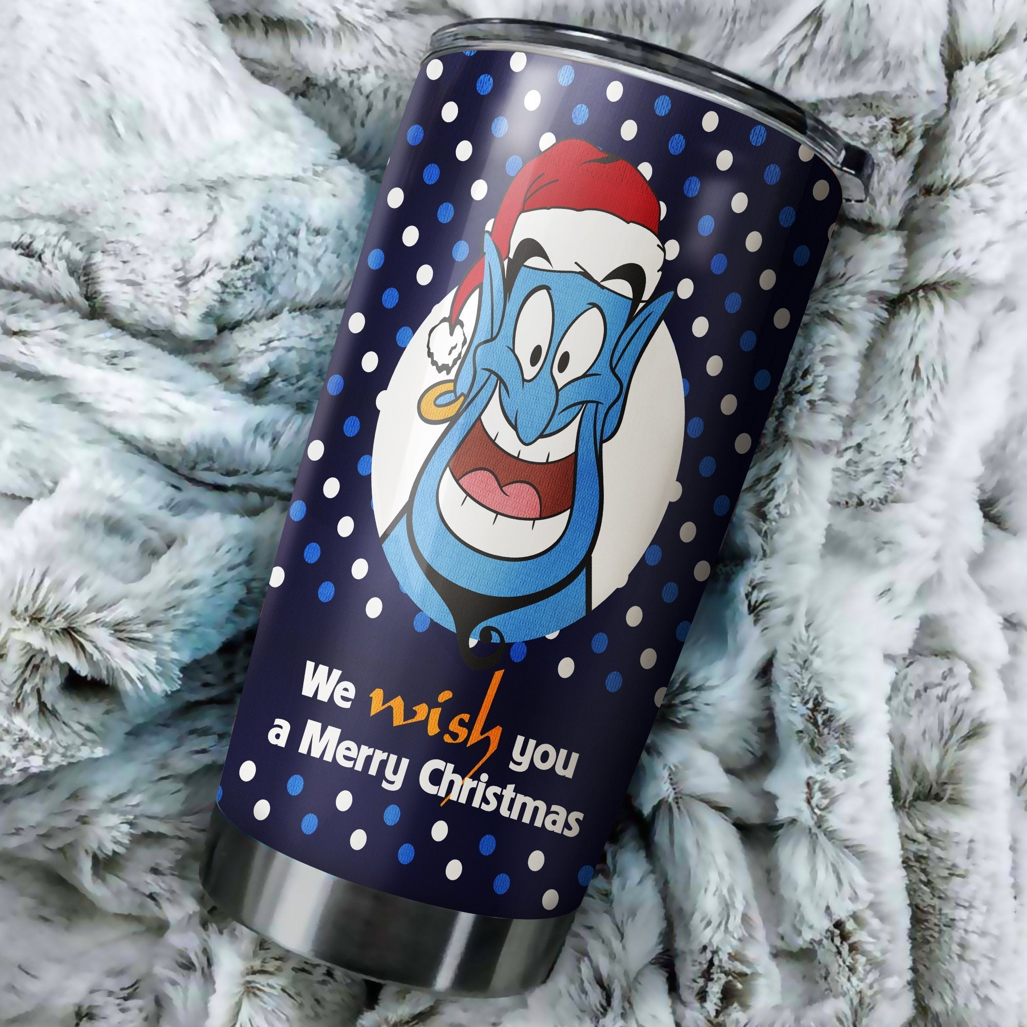 Genie Aladin Christmas Tumbler Perfect Birthday Best Gift Stainless Traveling Mugs 2021