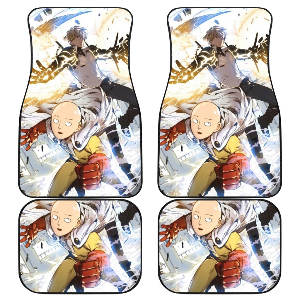 Genos And Saitama One Punch Man Car Floor Mats Custom Car Accessories Car Decor 2022