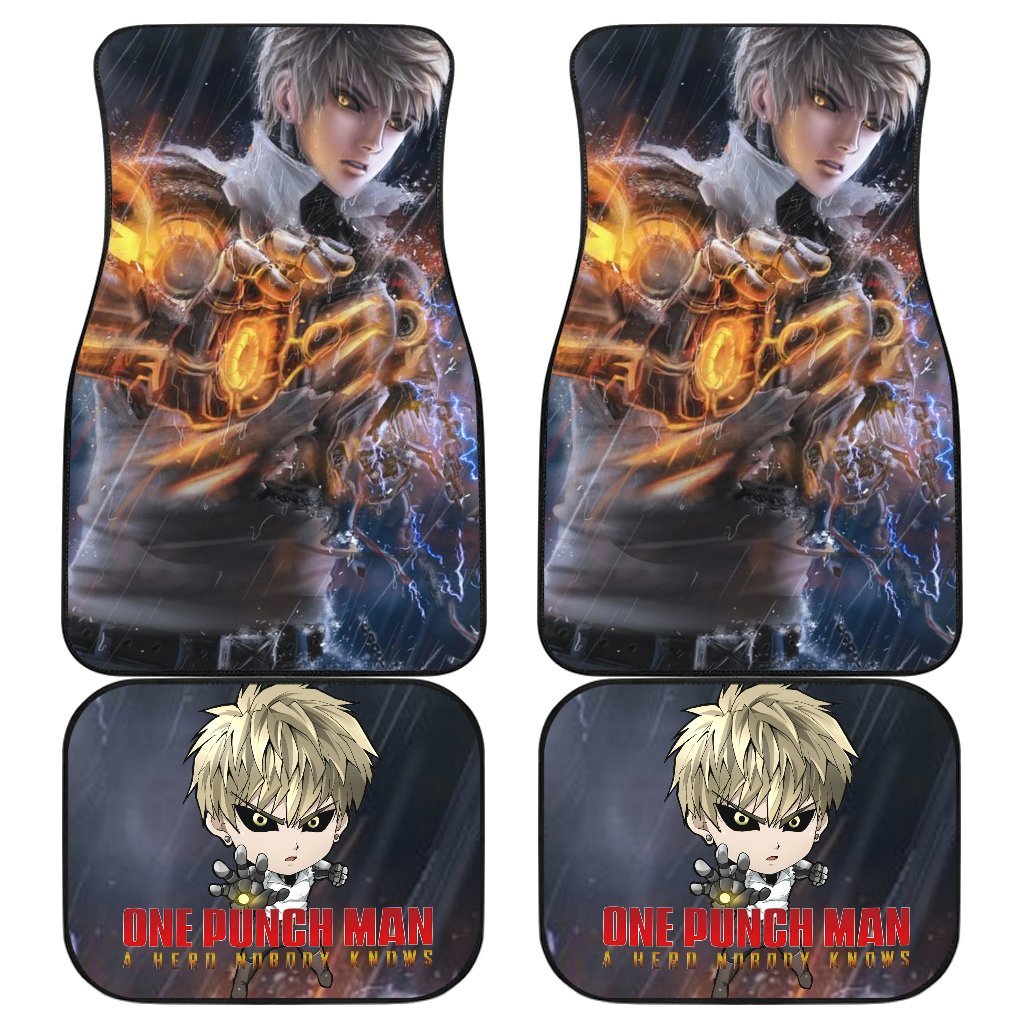 Genos One Punch Man 4 Car Floor Mats Custom Car Accessories Car Decor 2022