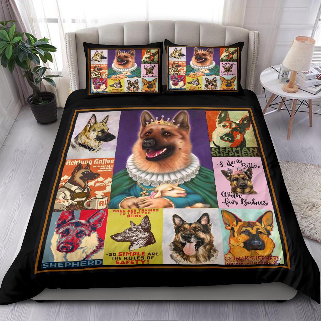 German Shepherb Bedding Duvet Cover And Pillowcase Set