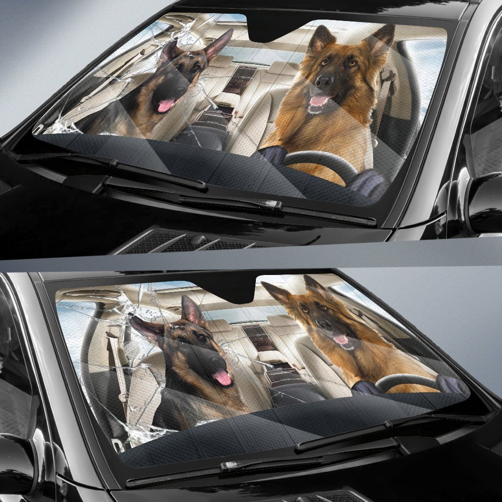 German Shepherd Car Sunshade