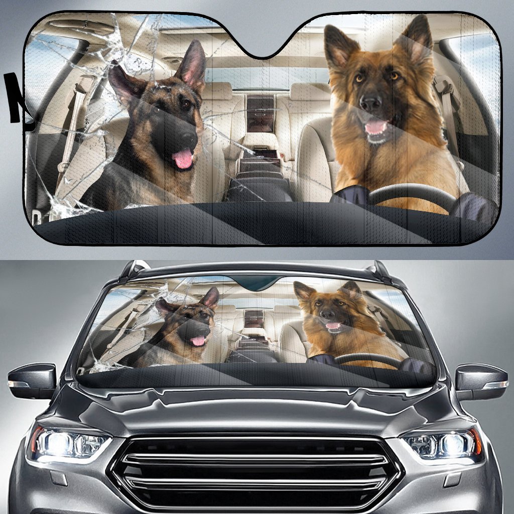 German Shepherd Car Sunshade