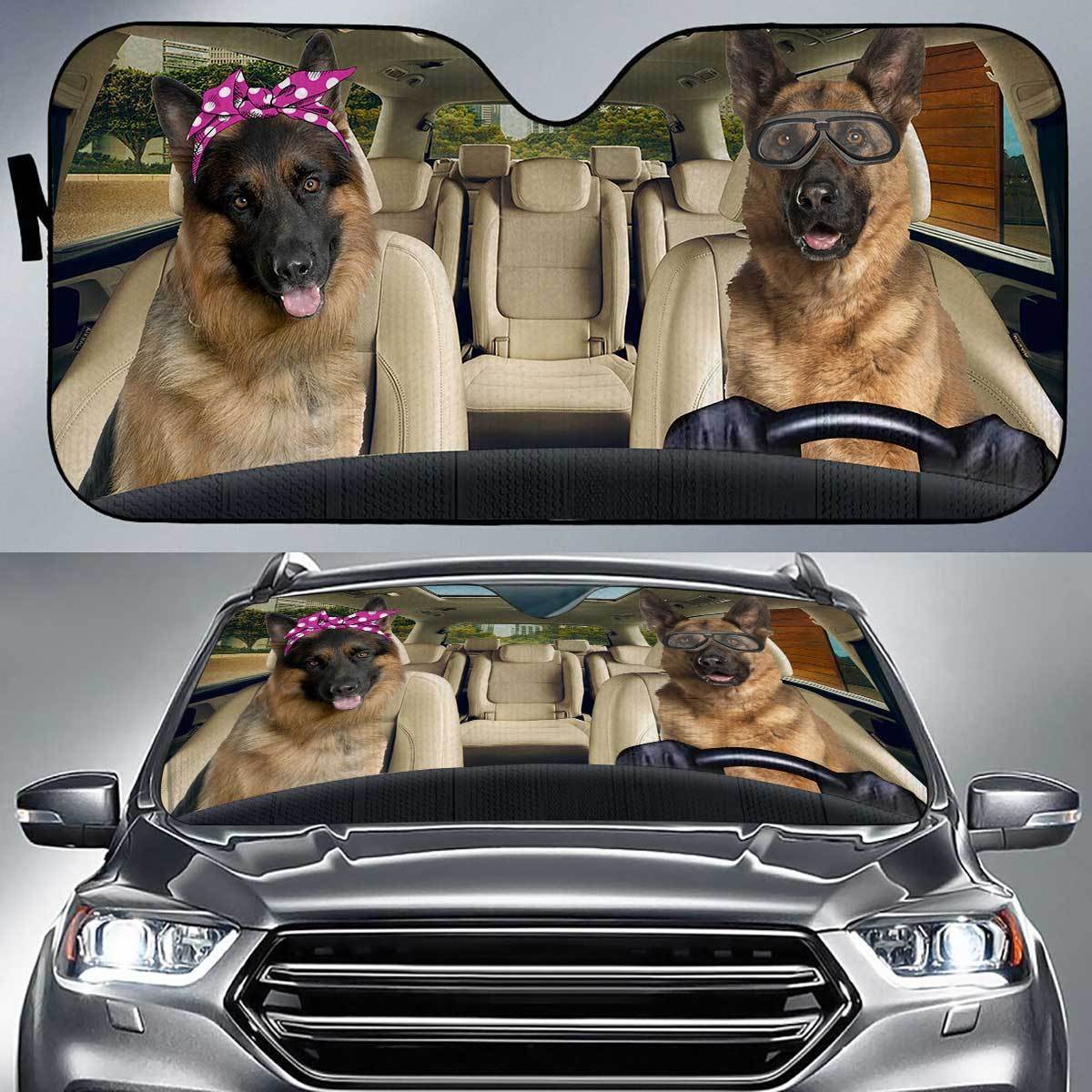 German Shepherd Driver Auto Sun Shade Gift Ideas 2021