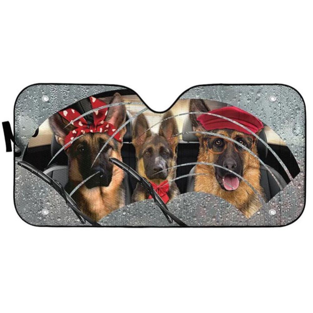 German Shepherds Cute Car Auto Sun Shades Windshield Accessories Decor Gift