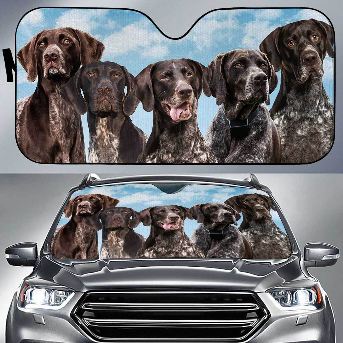 German Shorthaired Pointer Funny Team Auto Sun Shade Hd Gift Ideas 2022