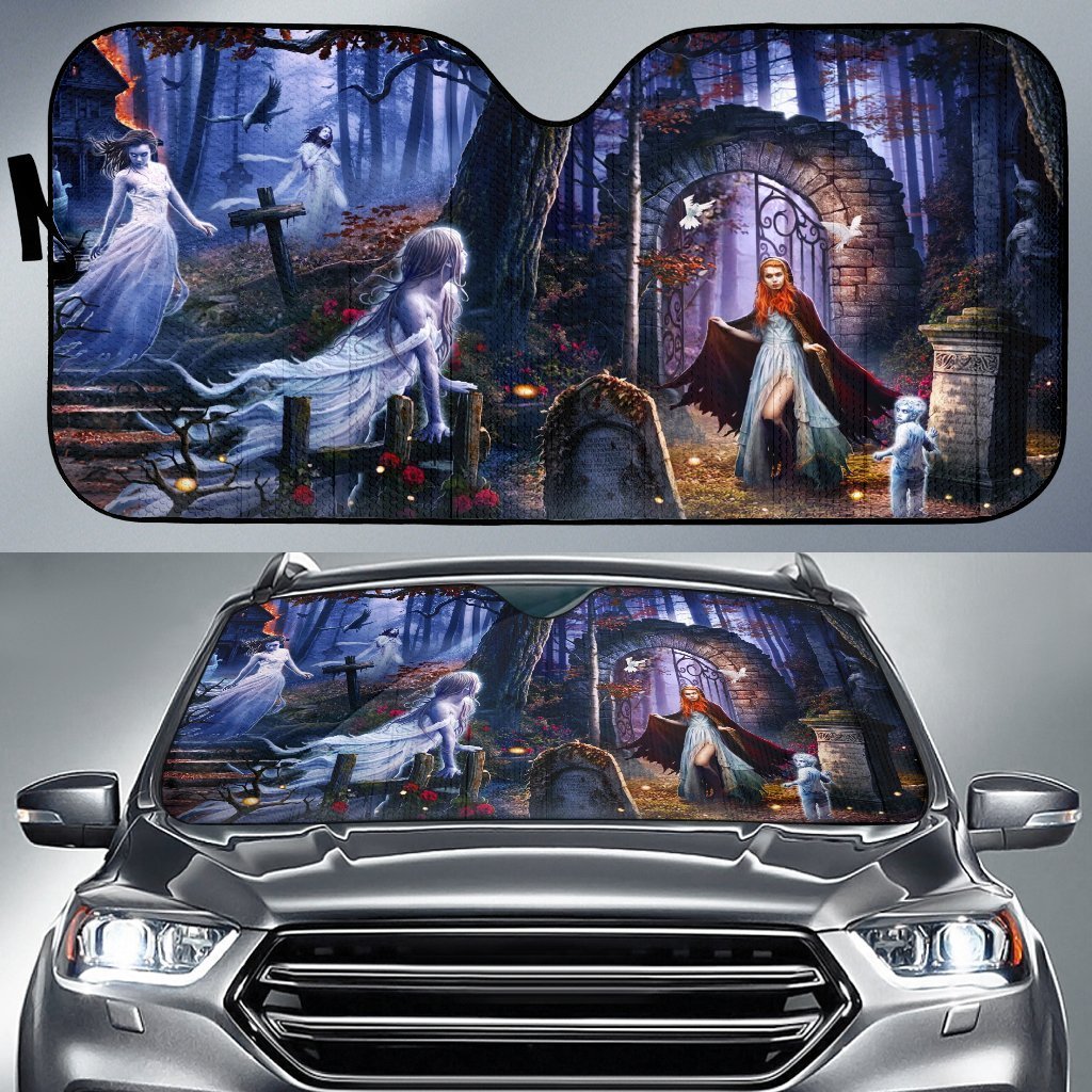 Ghost Inside Cemetery Sun Shade Gift Ideas 2022