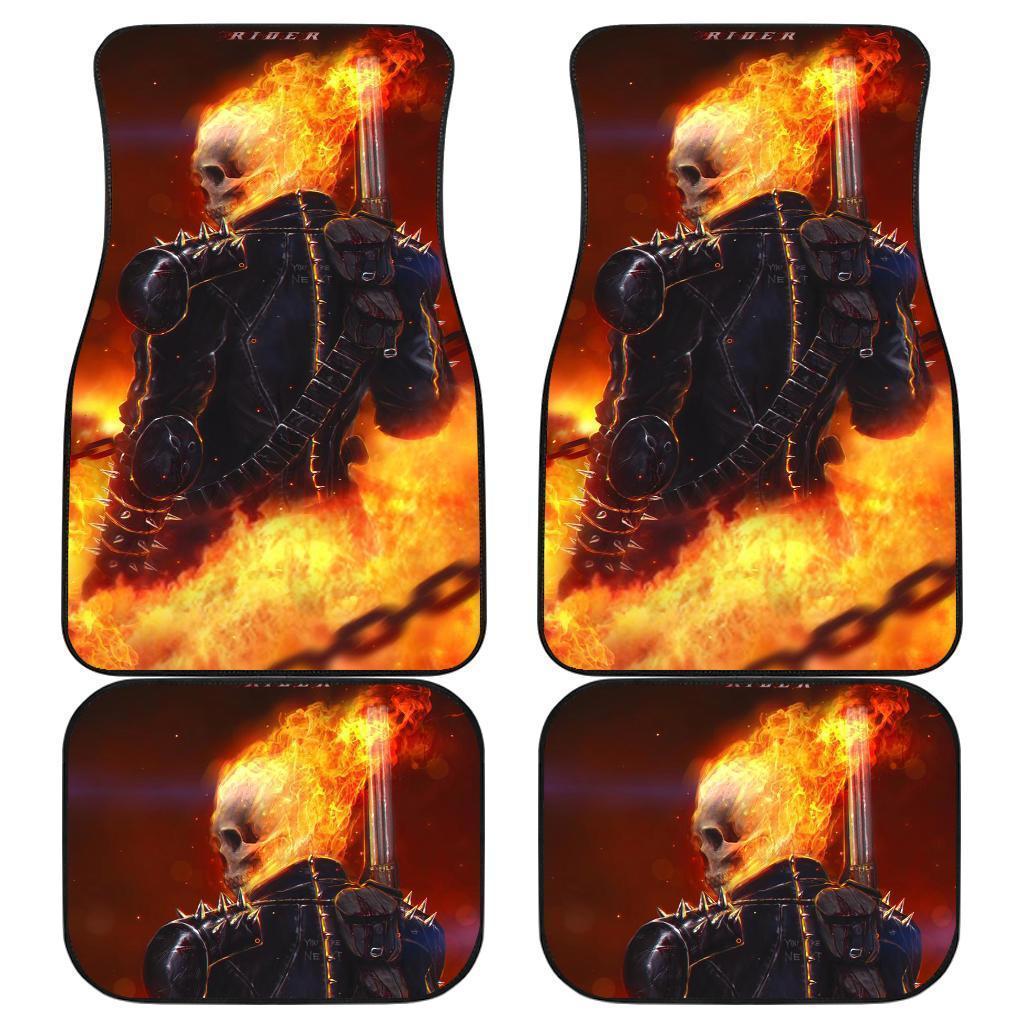 Ghost Rider Guns Fire Demon Car Floor Mats