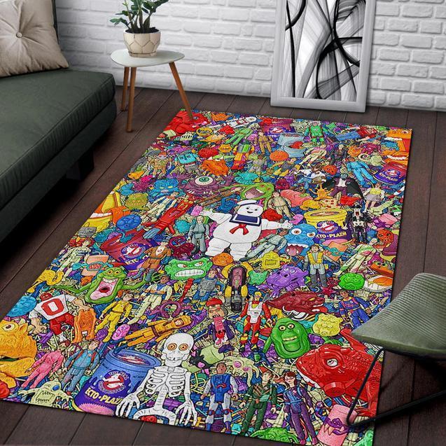 Ghostbusters Real Toy Area Rug Home Decor Bedroom Living Room Decor