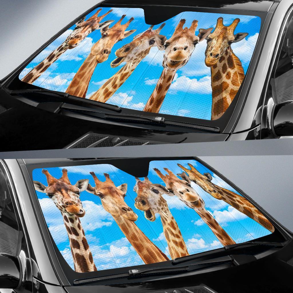 Giraffe Auto Car Sunshade Amazing Best Gift Ideas 2021