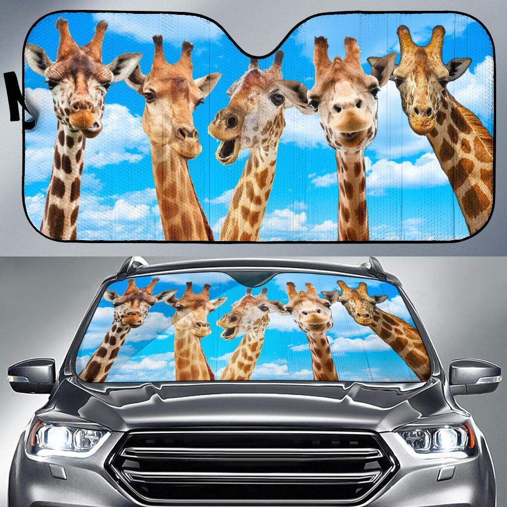 Giraffe Auto Car Sunshade Amazing Best Gift Ideas 2021