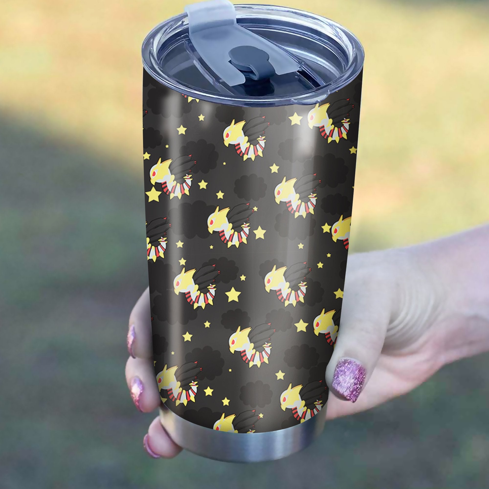 Giratina Pokemon Pattern Tumbler Best Perfect Gift Idea Stainless Traveling Mugs 2021