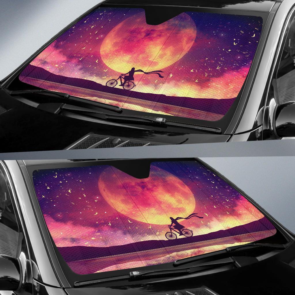 Girly Dream Moon Scenic Surreal Bicycle Car Sun Shade Gift Ideas 2022