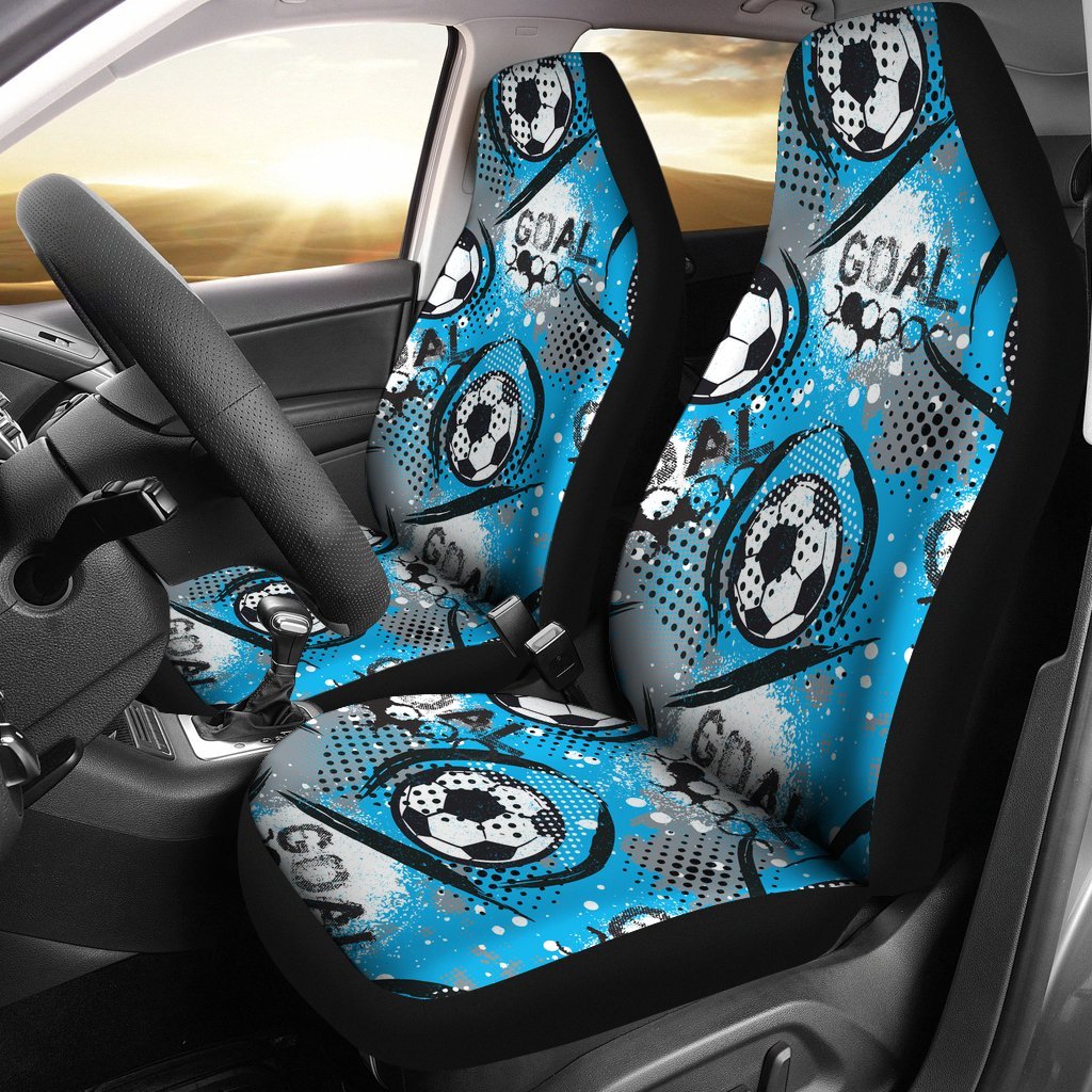 Goal Abstract Soccer Pattern Car Seat Covers