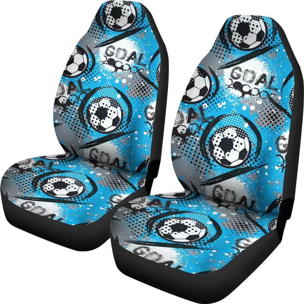 Goal Abstract Soccer Pattern Car Seat Covers