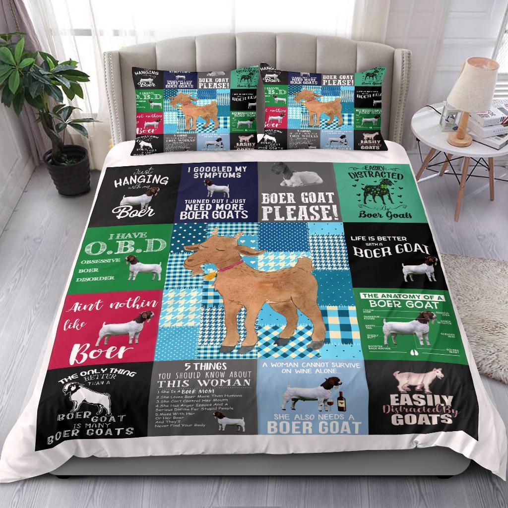 Goat Bedding Duvet Cover And Pillowcase Set