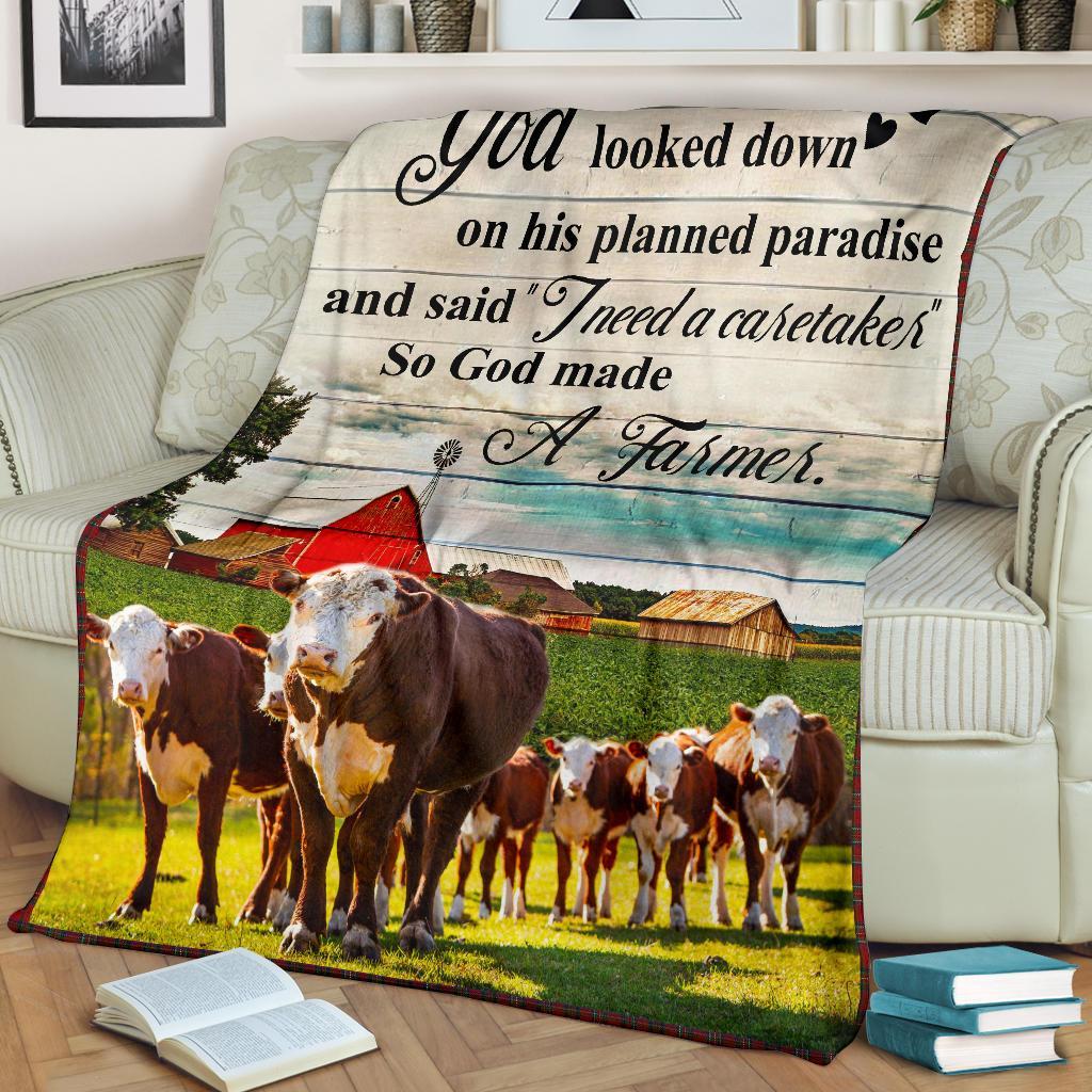 God A Farmer Premium Blanket