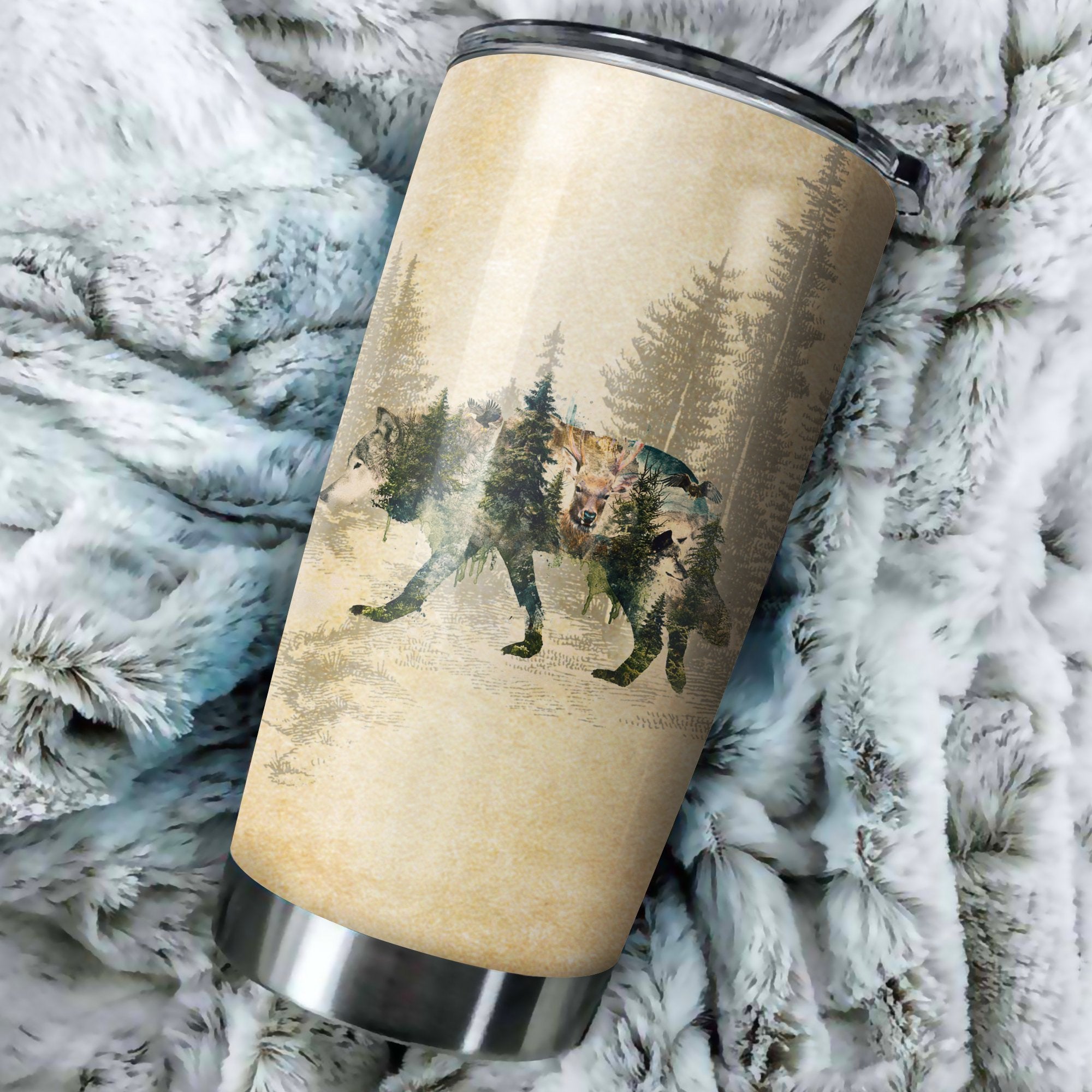 God Grant Me The Serenity Courage & Wisdom Camping Camfire Tumbler 2021