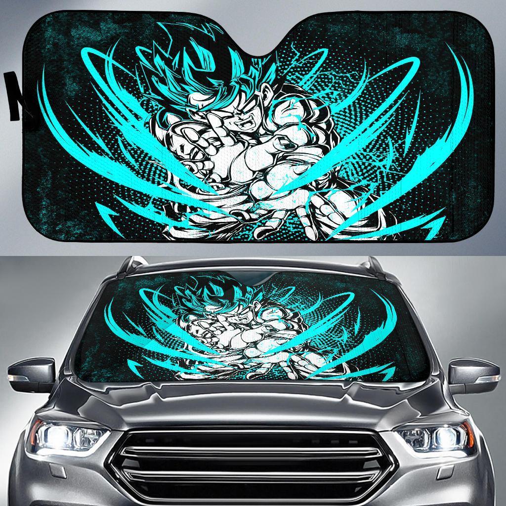 Goku Blue Kamehameha Car Sun Shades Amazing Best Gift Ideas 2022