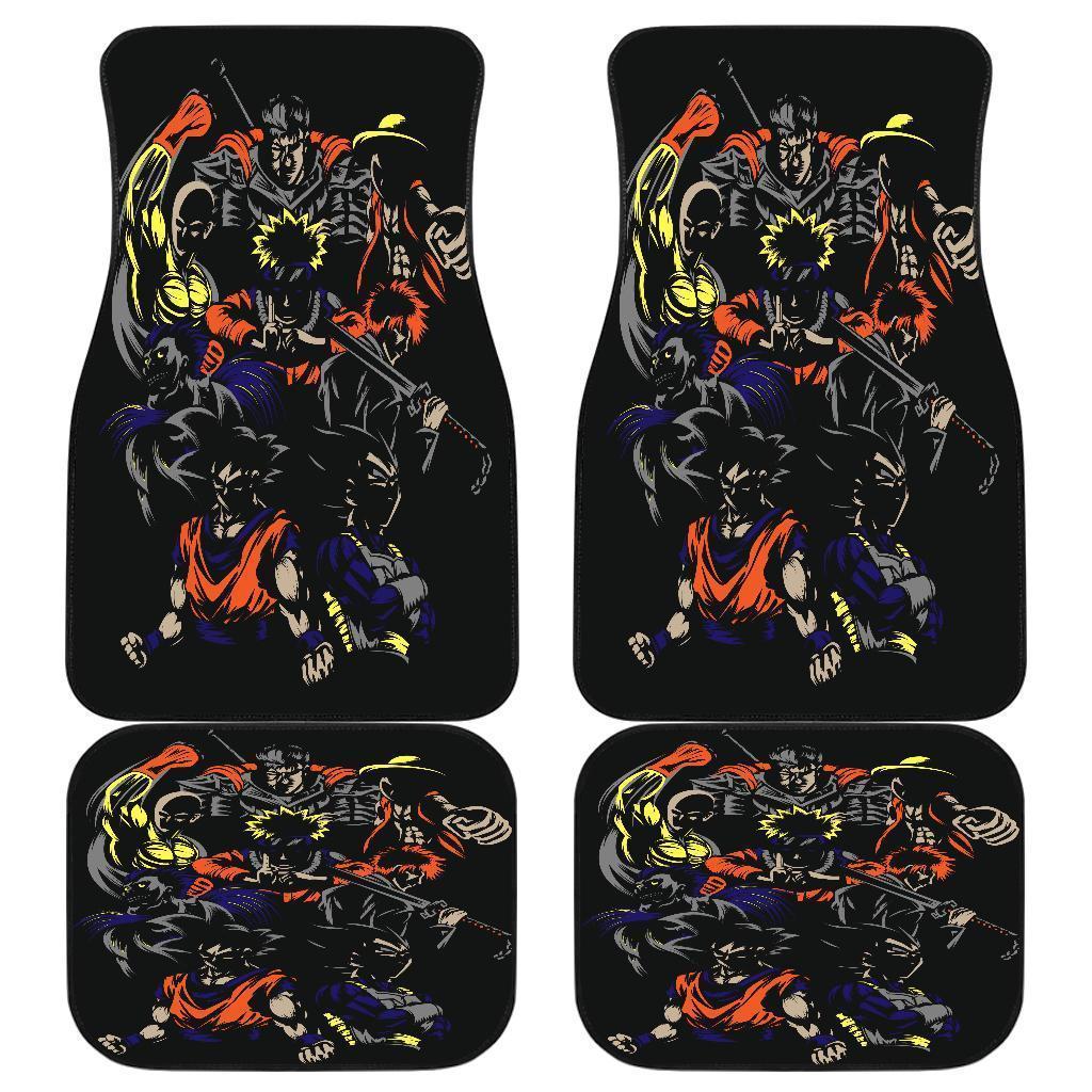 Goku One Punch Man Anime Heroes In Black Theme Car Floor Mats