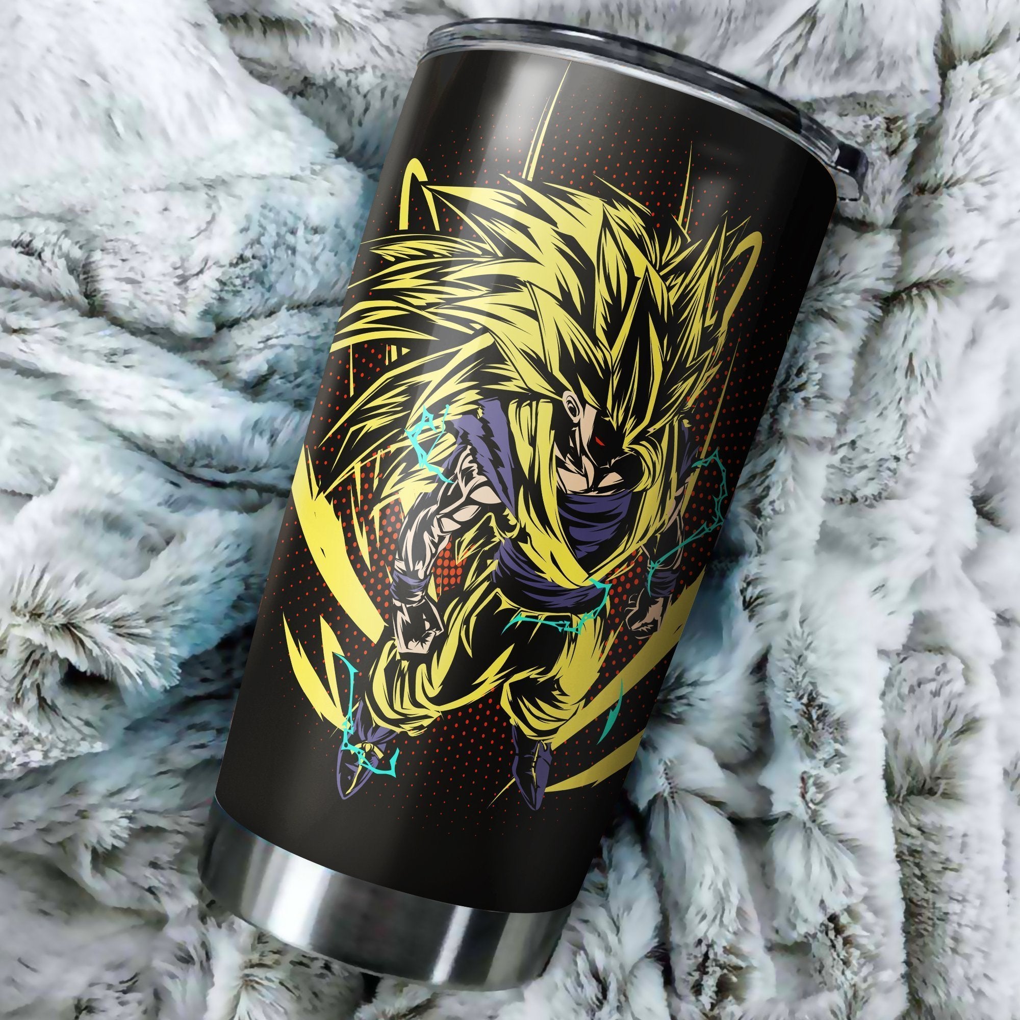 Goku Super Saiyan 3 Tumbler Perfect Birthday Best Gift Stainless Traveling Mugs 2021