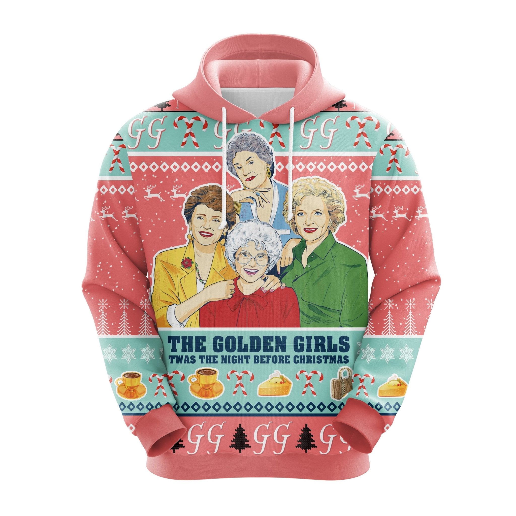 Golden Girls Pink Christmas Cute Noel Mc Ugly Hoodie Amazing Gift Idea Thanksgiving Gift