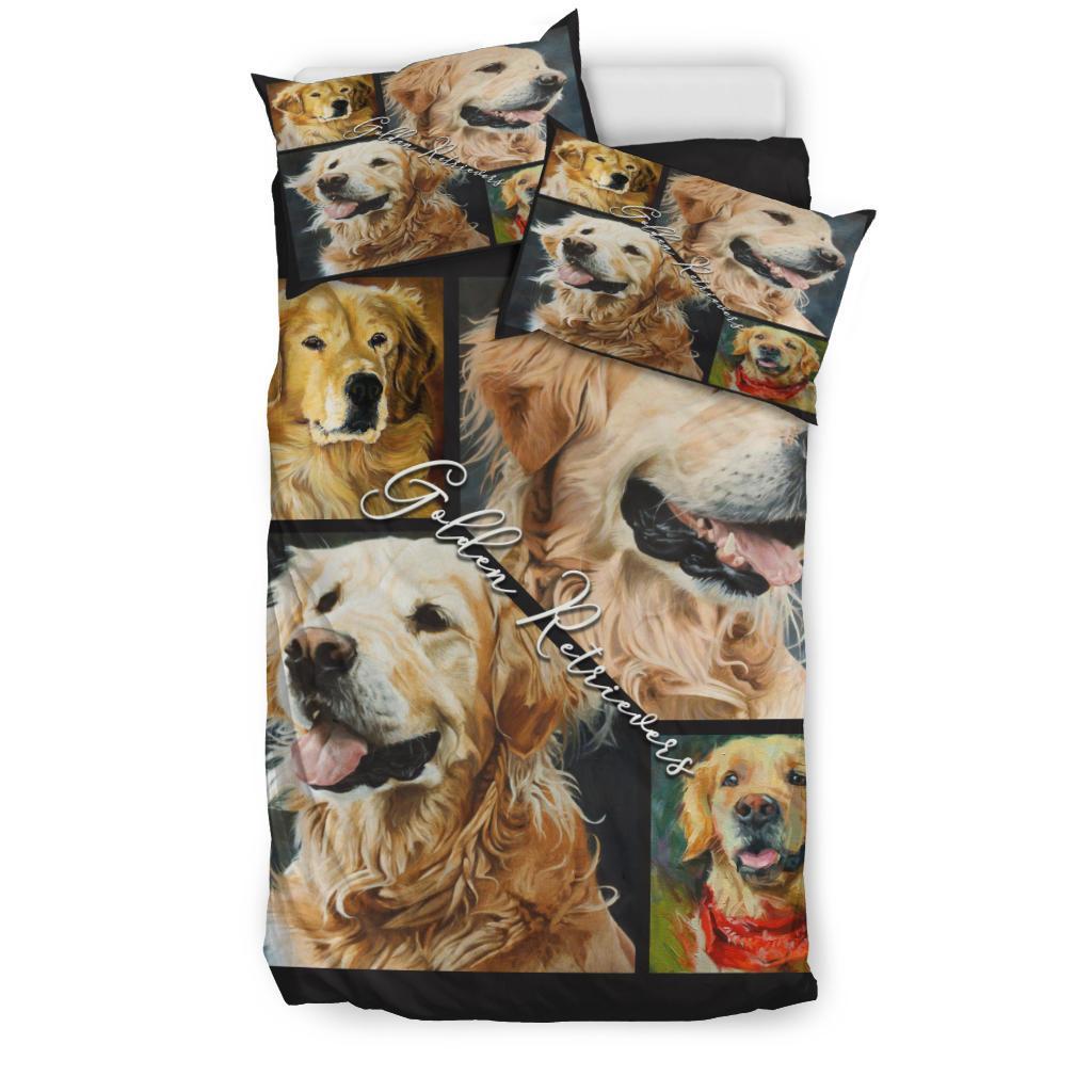 Golden Retriever Bedding Duvet Cover And Pillowcase Set