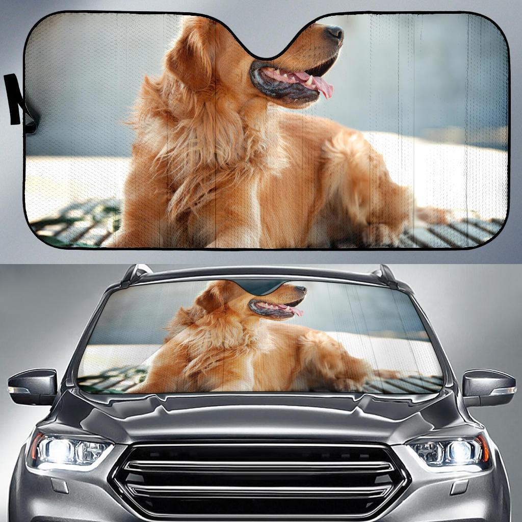 Golden Retriever Breed Dog Car Sun Shade Gift Ideas 2021