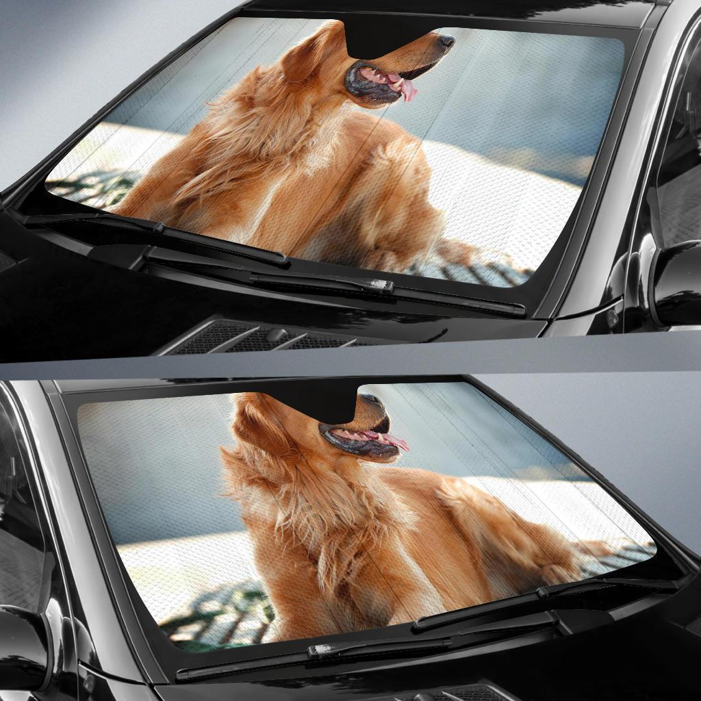 Golden Retriever Breed Dog Car Sun Shade Gift Ideas 2021