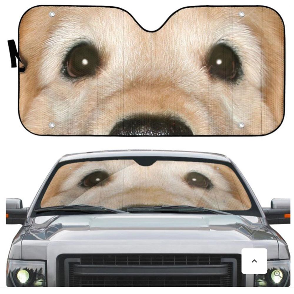 Golden Retriever Dog Eyes Custom Car Auto Sun Shades Windshield Accessories Decor Gift