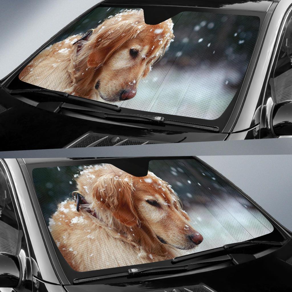 Golden Retriever Puppy Dog Car Sun Shade Gift Ideas 2021