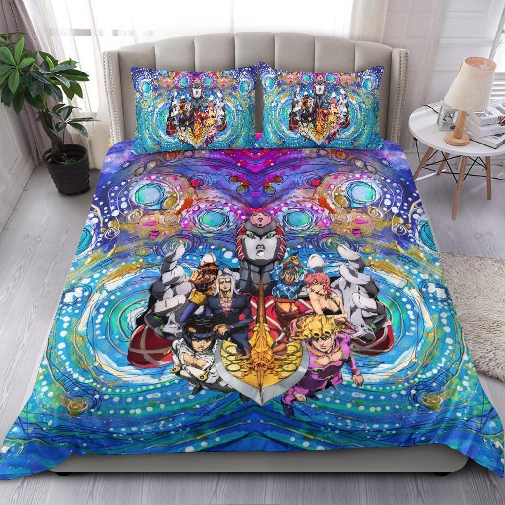 Golden Wind Squad Jojo'S Bizarre Adventure Bedding SetDuvet Cover And Pillowcase Set