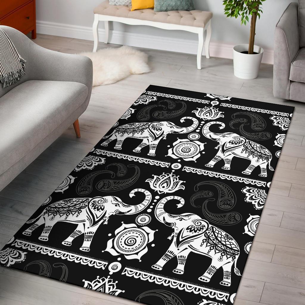 Good Fortune Elephant Area Rug Carpets