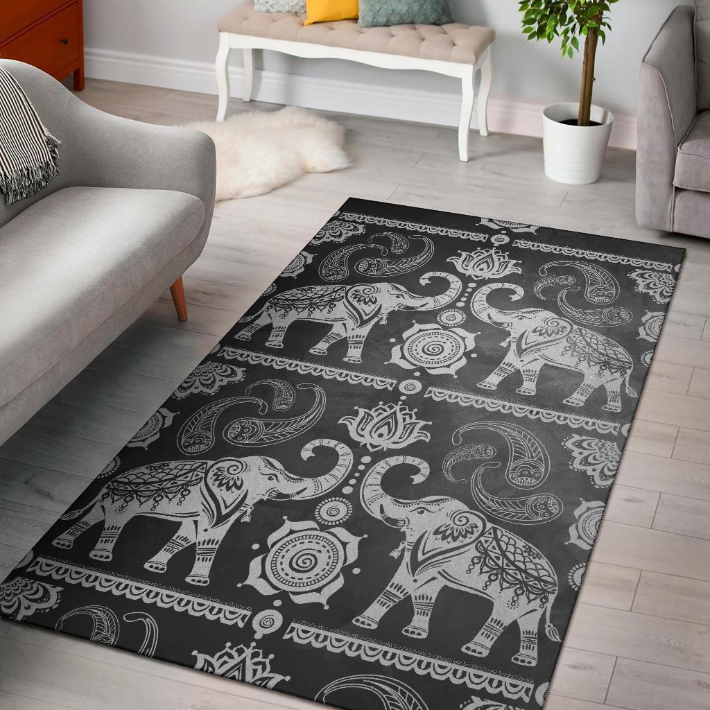 Good Fortune Elephant Area Rug Carpets