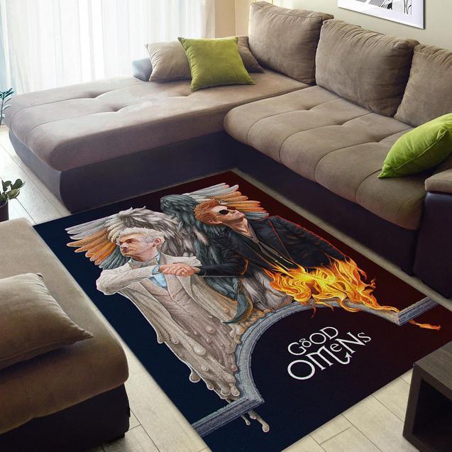 Good Omens Rug Home Decor Bedroom Living Room Decor