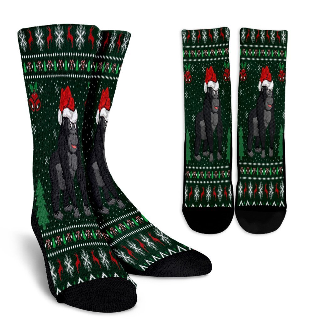 Gorillas Lover Xmas Gift Ugly Gorilla Christmas Noel Socks Perfect Christmas Gift