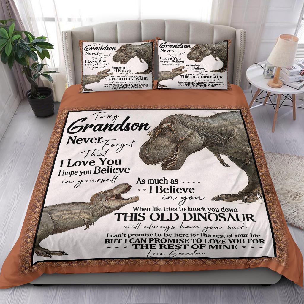 Grandma Dinosaur Dino Quilt Bedding- Duvet Cover And Pillowcase Set