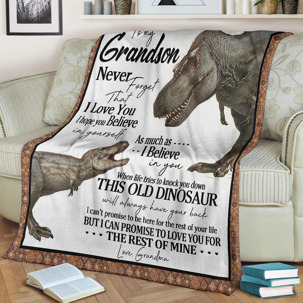 Grandma Dinosaur Premium Blanket