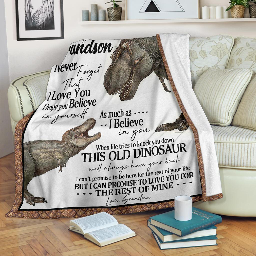 Grandma Dinosaur Premium Blanket