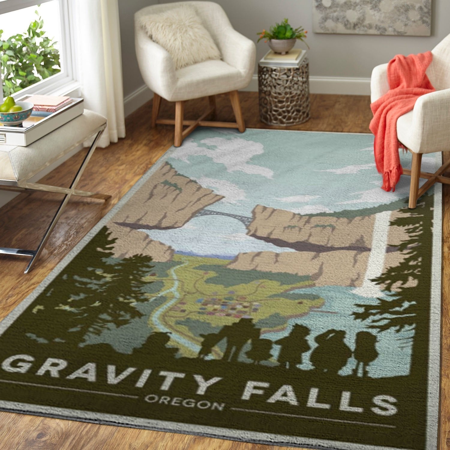 Gravity Falls Area Rug Home Decor Bedroom Living Room Decor