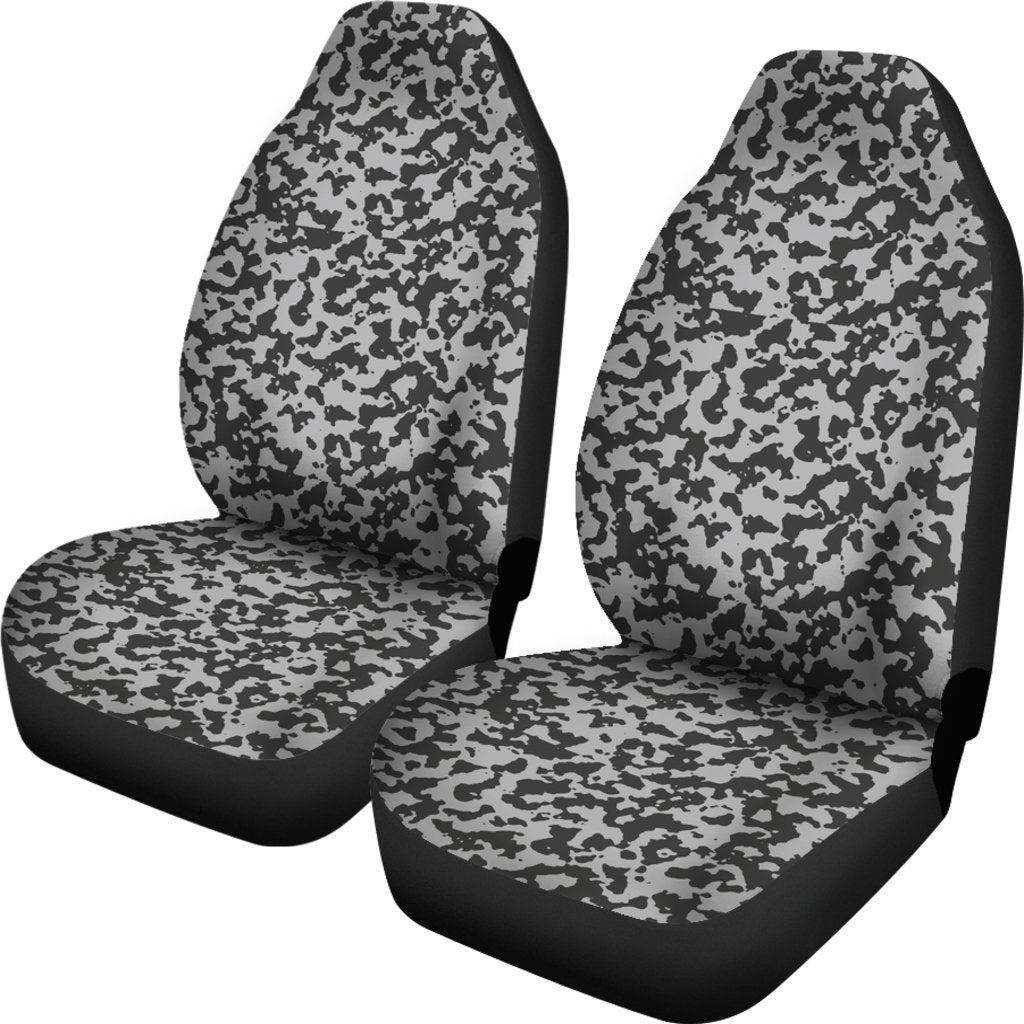 Gray Camo Print Car Seat Covers